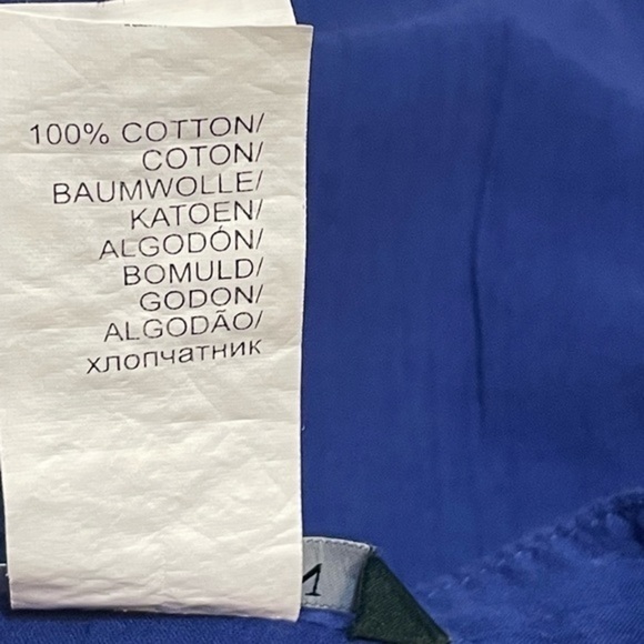 Lauren Ralph Lauren dress woman’s cotton Blue casual VNeck size XSmall - Picture 7 of 15